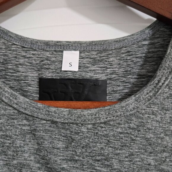 Vitality Marshmallow Tie Sample Dress in Heathered Gray - Size Small - Picture 3 of 8